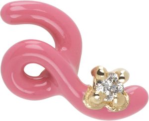 Bea Bongiasca Pink & Gold Mini Loop Single Earring