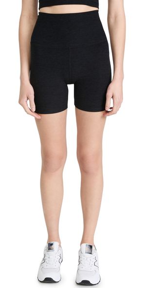Beyond Yoga Spacedye Keep Pace Biker Shorts Darkest Night M