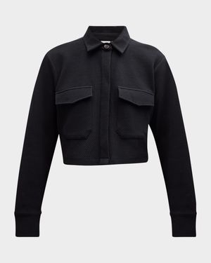 Moon Cropped Knit Blouse