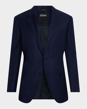 Men's Solid Wool Blazer