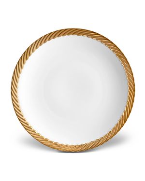 Corde Salad/Dessert Plate, White/Gold