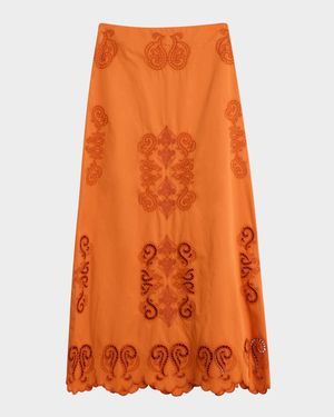 Poppy Embroidered Maxi Skirt