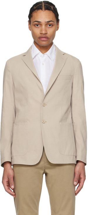 BOSS Beige Slim-Fit Blazer