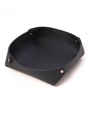 Men's Round Leather Valet Tray
