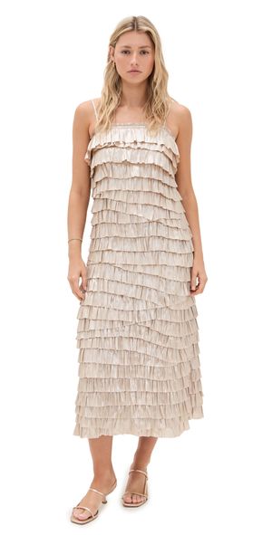 Ulla Johnson Samara Midi Layered Dress Opal 8