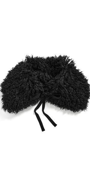Apparis Eliza Shearling Collar Noir One Size