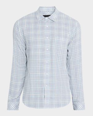 Men's Wyatt Cotton Plaid Button-Down Shirt