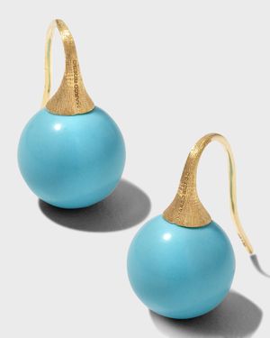 Africa 18k Turquoise Drop Earrings