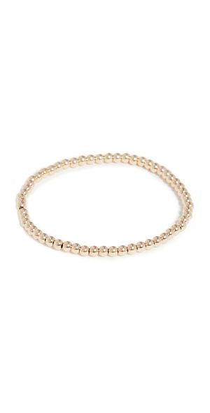 Alexa Leigh 3mm Gold Bracelet Yellow Gold One Size