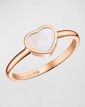 Happy Hearts 18K Rose Gold Mother-of-Pearl Ring
