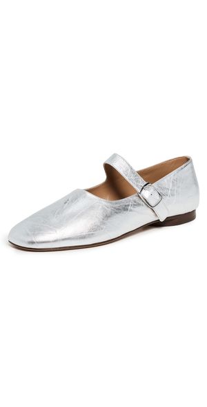 Mansur Gavriel Glove Mary Jane Flats Silver 37