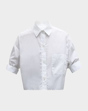 Next Ex Cropped Shirt in Superfine Cotton