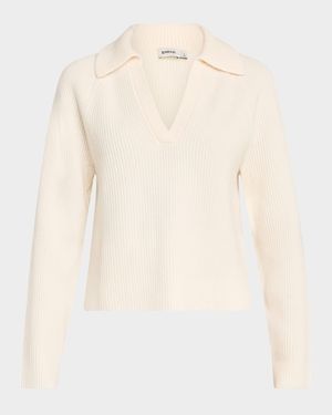 Lopez Wool-Cashmere Polo Sweater