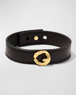 Men's G-Chain Golden Leather Bracelet