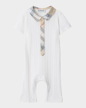 Boy's Jaxon Check Playsuit, Size 1M-18M