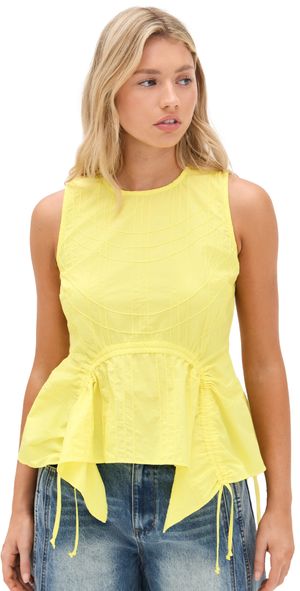 Sea Camden Cotton Poplin Tank Top Yellow 6