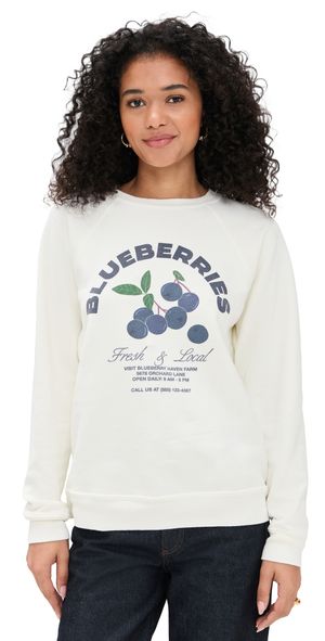 Original Retro Brand Blueberries Sweatshirt Antique White L