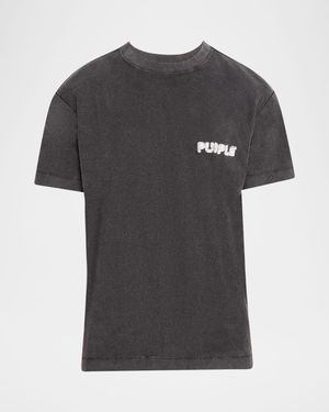 Men's Textured Graphic Logo T-Shirt