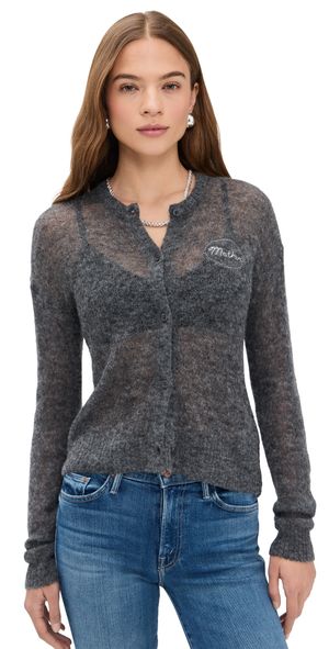 MOTHER The Alpaca Crop Cardigan Grey XL