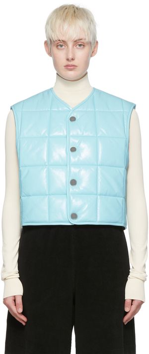 Bottega Veneta Blue Leather Vest