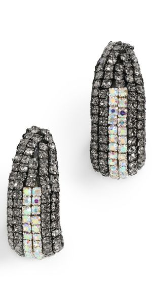 Deepa Gurnani Deepa by Deepa Gurnani Biles Earrings Gunmetal One Size