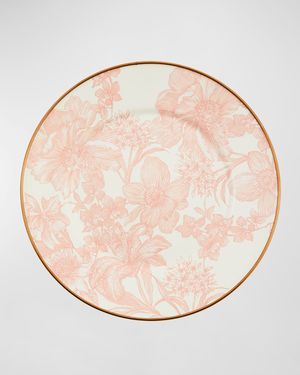 Rosy English Garden Enamel Salad/Dessert Plate