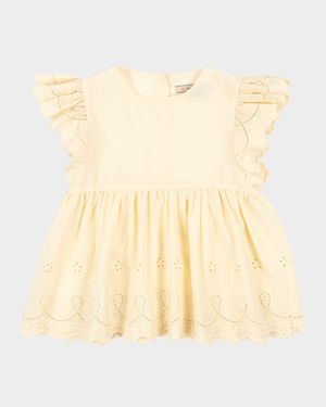 Girl's Posey Embroidered Ruffle Top, Size 18M-10