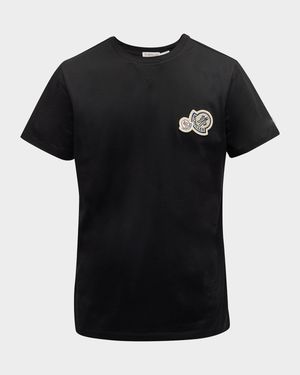 Men's Double Logo-Patch T-Shirt