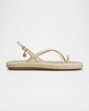 Multi-Strap Leather Toe-Loop Sandals