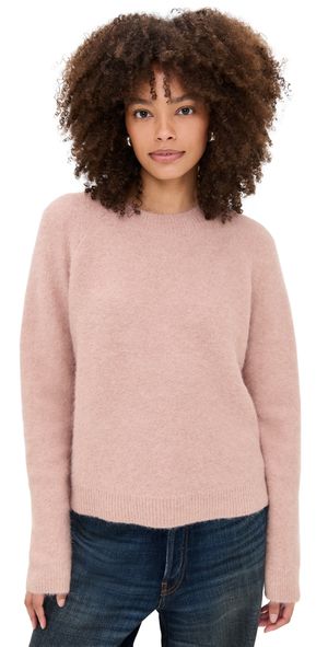 Vince Alpaca Crew Brushed Sweater Rose Wine S