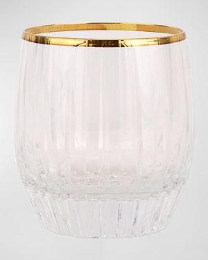 Natalia Gold Rim Double Old-Fashioned Glass