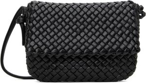 Bottega Veneta Black Cobble Messenger Bag