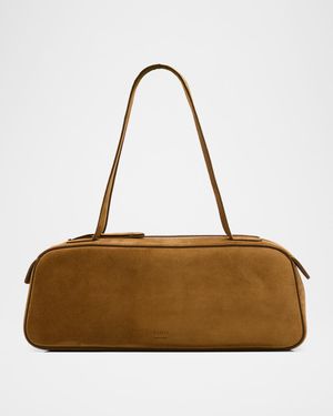 Simona Zip Suede Shoulder Bag