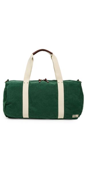 RLX Ralph Lauren Canvas Duffle Bag Green/Cream One Size