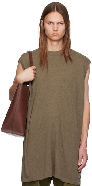Rick Owens Brown Porterville Rainino Splintered T-Shirt