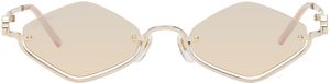 Gucci Gold Geometric Sunglasses