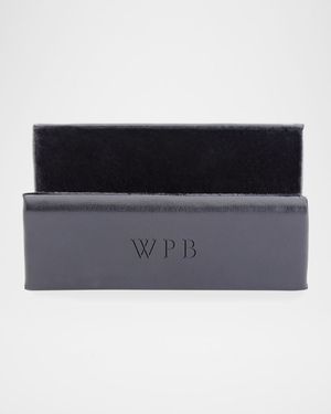 Personalized Leather Business Card Display Holder