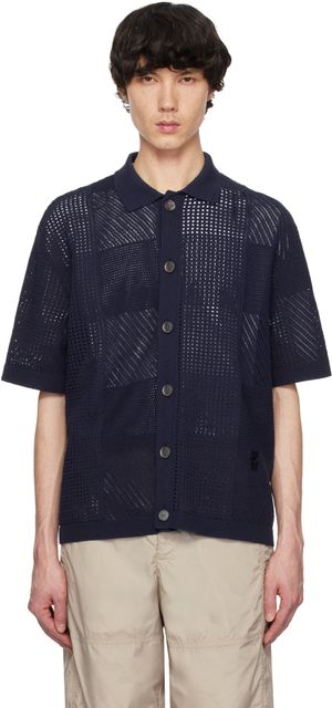 WOOYOUNGMI Navy Check Shirt