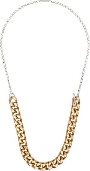 Dries Van Noten Gold & Silver Curb Chain Necklace