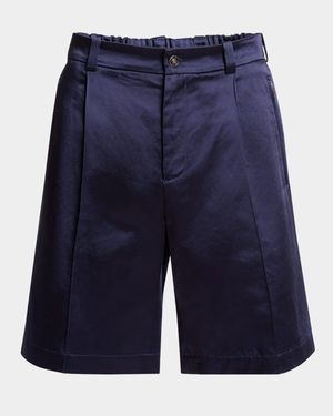 Men's Satin Zip-Pocket Shorts