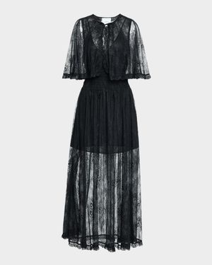 Tissy Lace Cape Gown