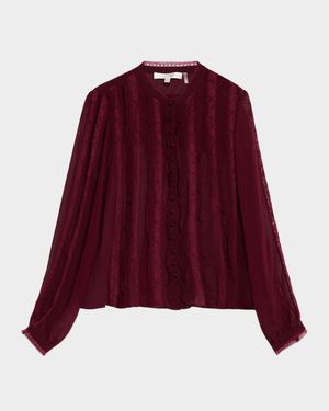 Alvynne Sheer Lace Blouse