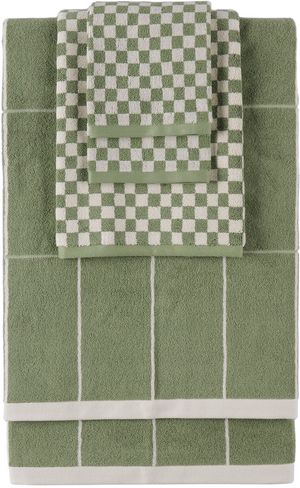 Baina Green & White Essential Bathroom 01 Set