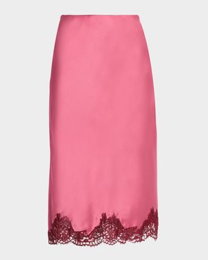 Malina Silk Midi Skirt