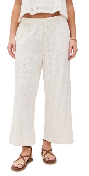 Z Supply Romi Eyelet Pants White XS