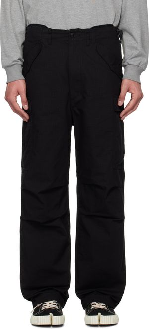 nanamica Black Wide Cargo Pants
