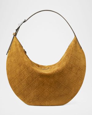 T Monogram Suede Balloon Bag