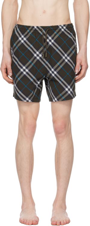 Burberry Brown Check Swim Shorts