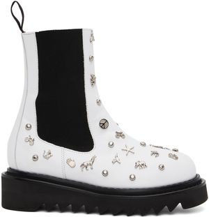 Toga Pulla White Embellished Boots