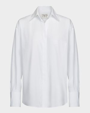 E. B. Button-Front Cotton Shirt